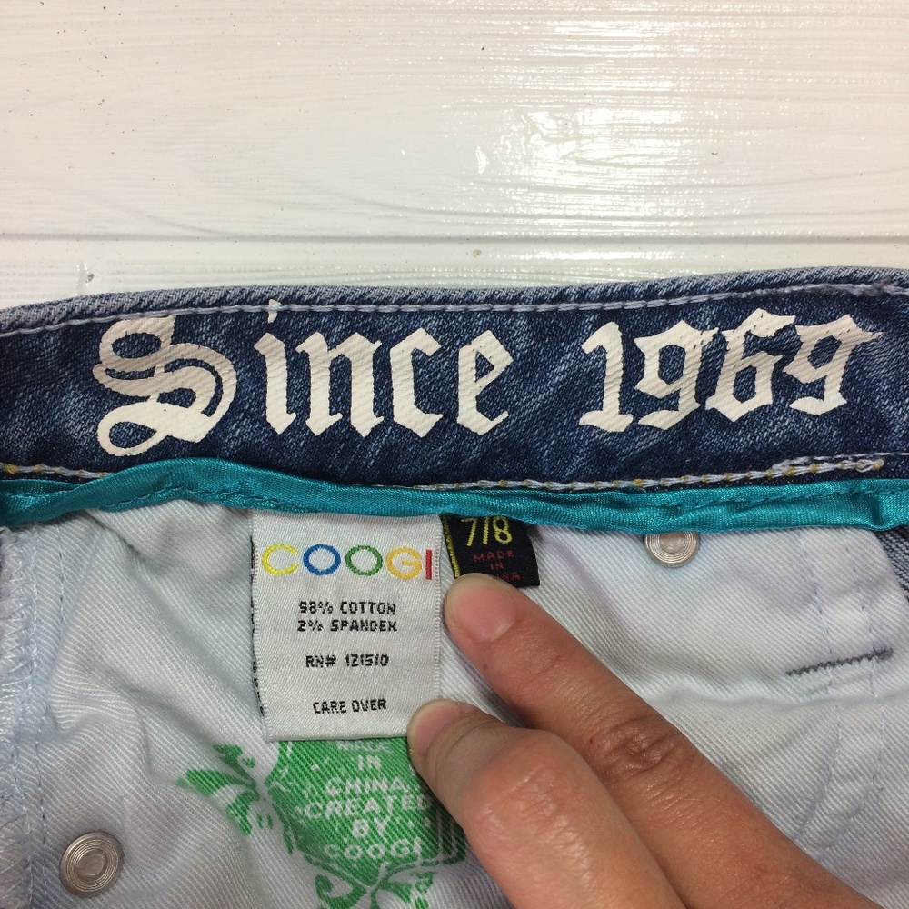 ❤️COOGI  Crop Ankle RollUp Jeans Embroidered 7/8 - Picture 8 of 8